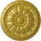 Ekena Millwork Kirke Ceiling Medallion (Fits Canopies up to 3 3/4"), Hand-Painted Rich Gold, 15 3/4"OD x 5/8"P CM16KIRGS - alternate 1